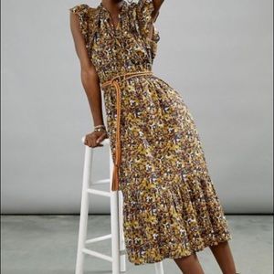 Anthropologie Othilia Alesia Ruffled Maxi Dress